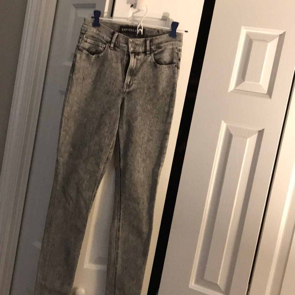 Express High Waist Acid Wash Skinny Jean